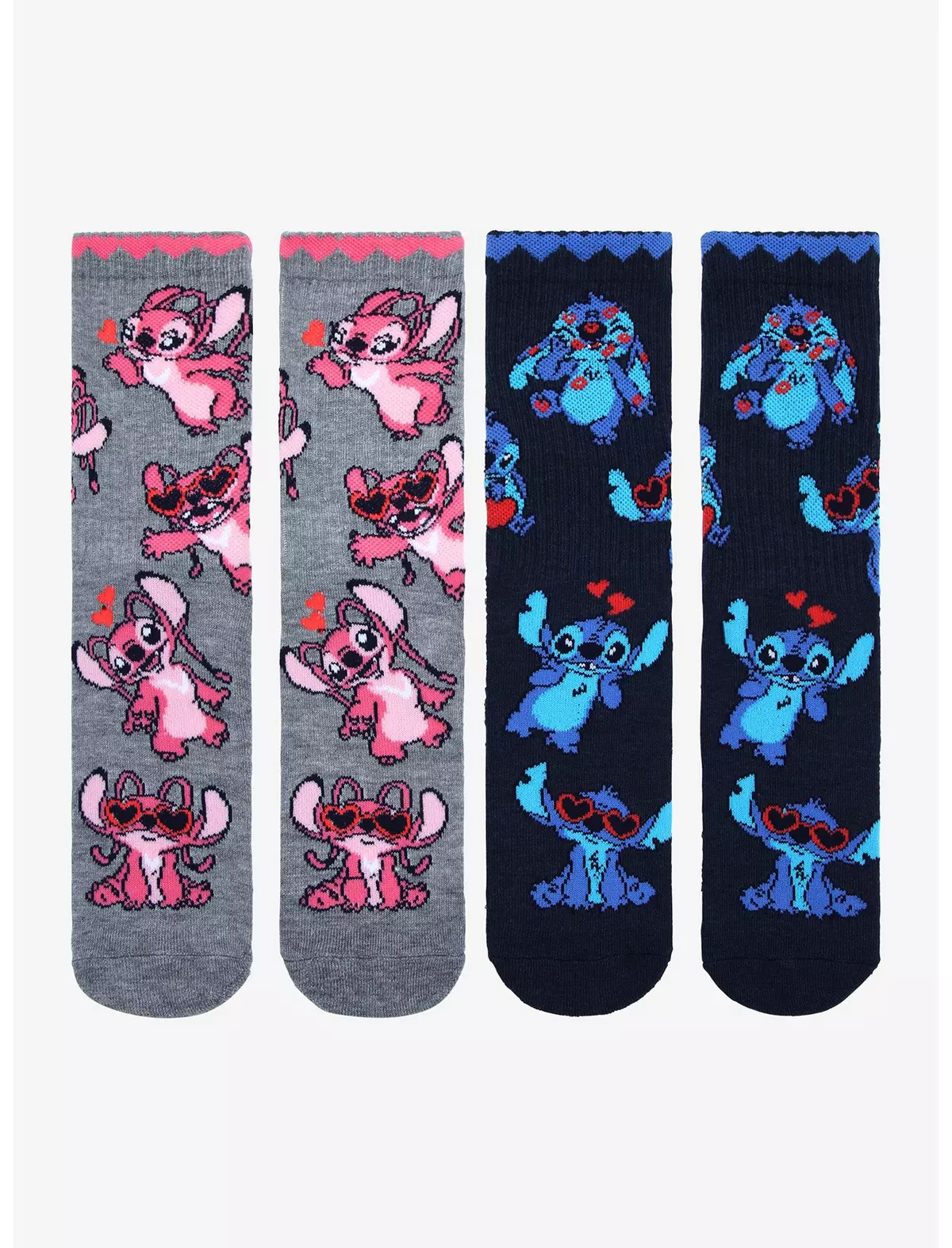 Disney Lilo & Stitch Love Crew Socks 2 Pair | Hot Topic