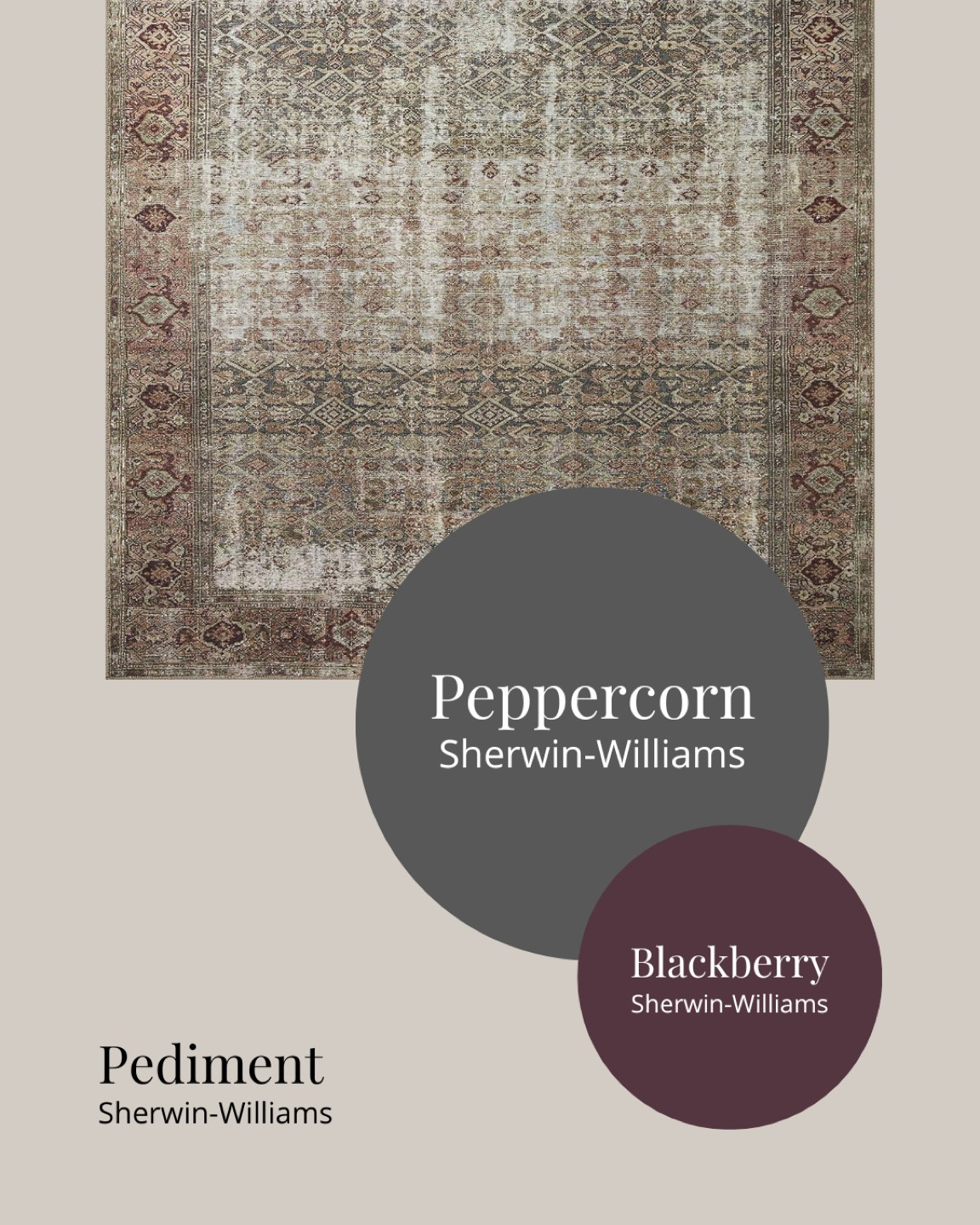 Amber Lewis x Loloi Georgie Area Rug and paint color combinations | Amber Lewis x Loloi Georgie Moss/Salmon | Sherwin Williams Paint Colors | Peel and Stick Paint Colors | Area Rug and Wall Color Combinations 

#LTKhome