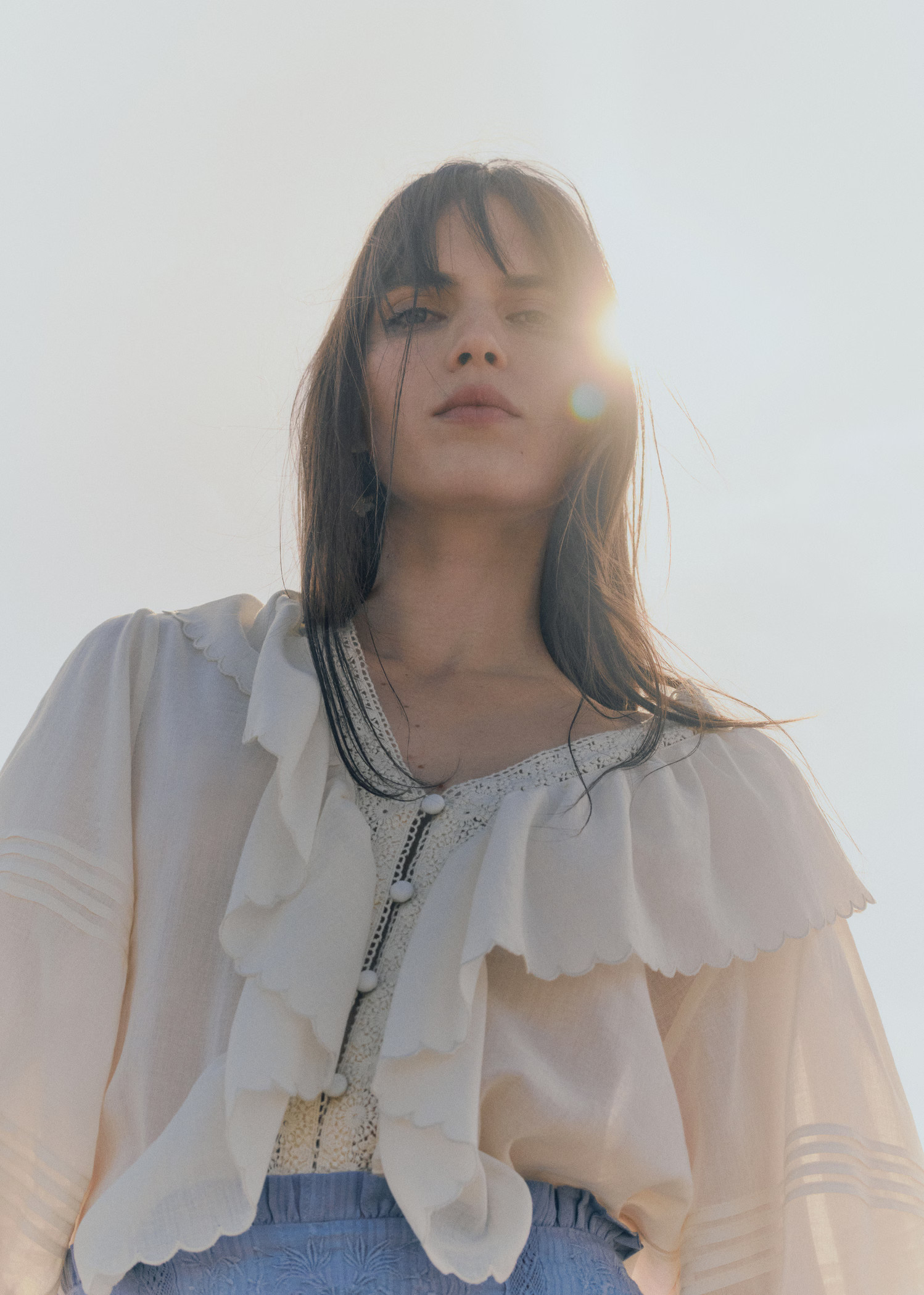 Ruffled puff sleeves blouse - Women | MANGO Canada | Mango Canada