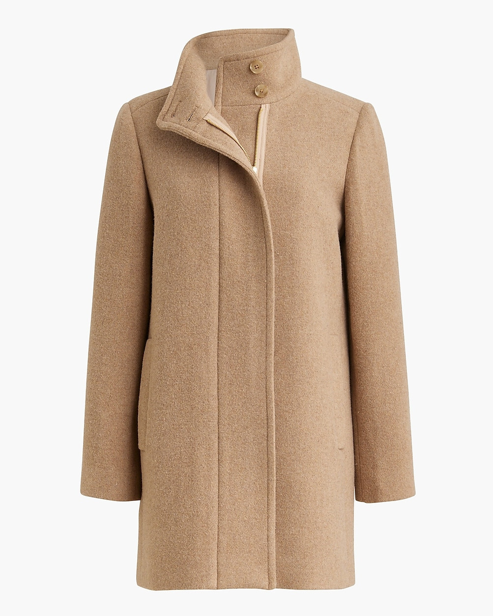 City coat with button neck | J.Crew Factory