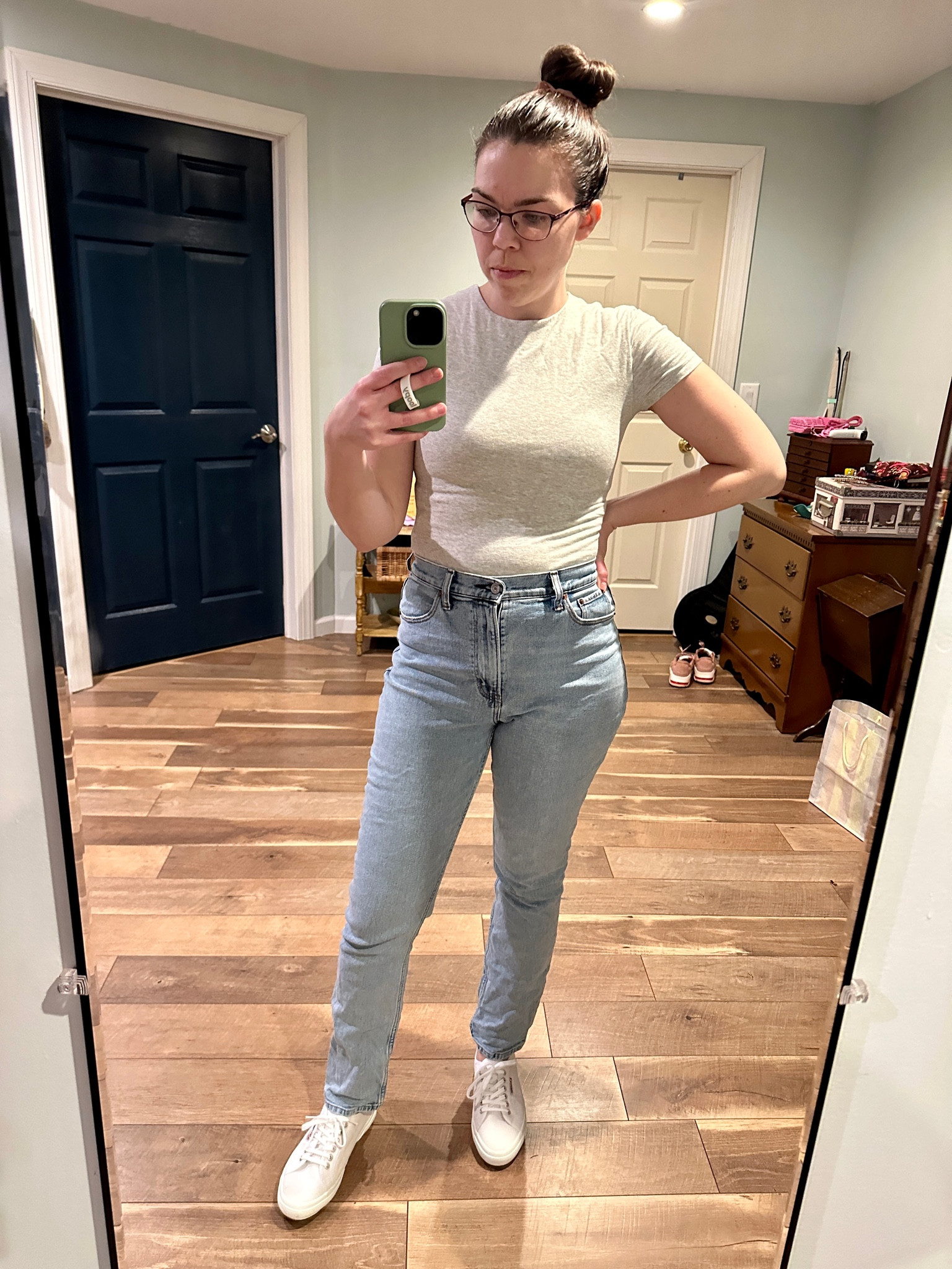 Abercrombie t-shirt bodysuit and Curve Love 90’s slim straight jeans in Light 28R. Paired with my favorite simple white Superga sneakers.

#LTKSale #LTKstyletip #LTKFind