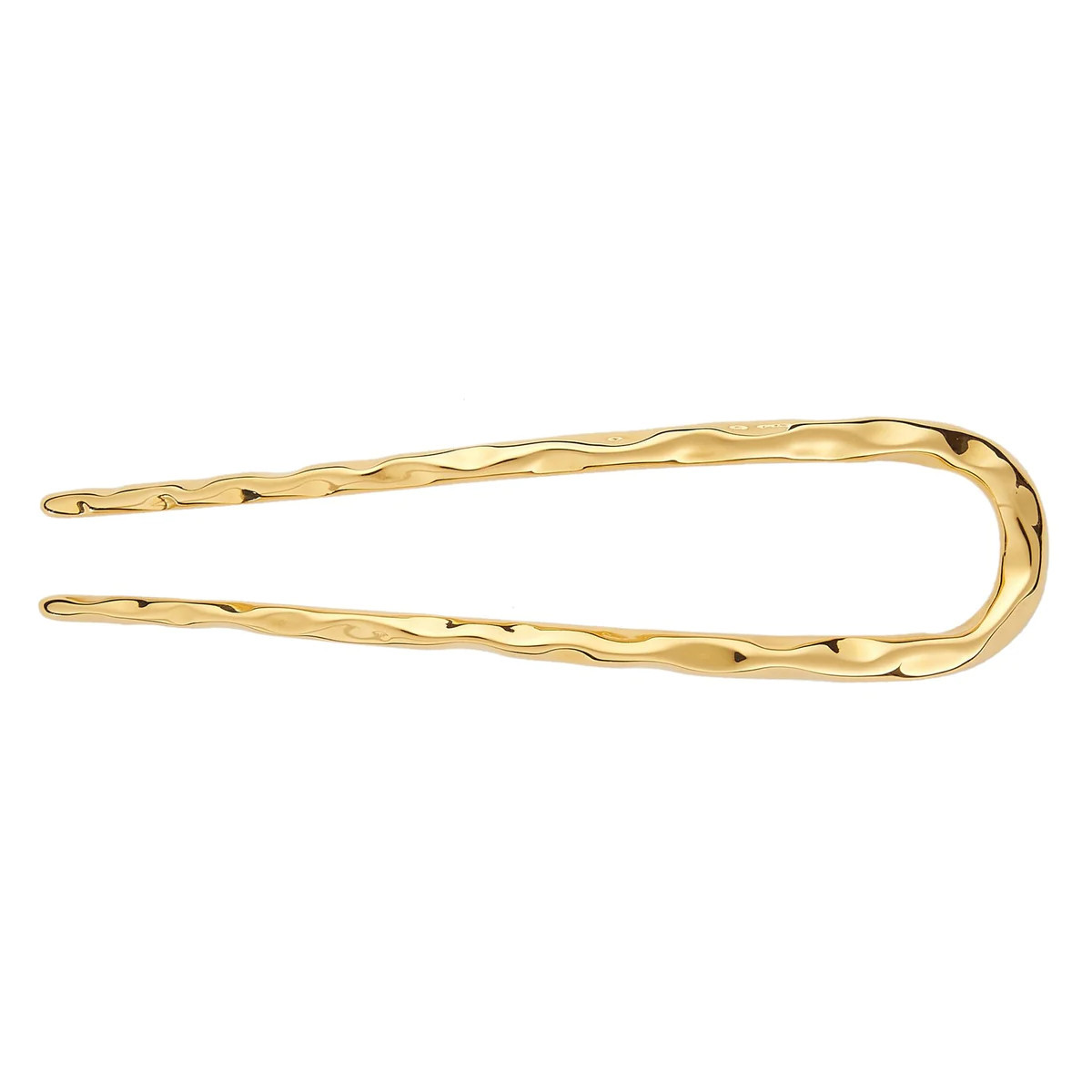 Midi Wavy French Hair Pin in Gold | Machete