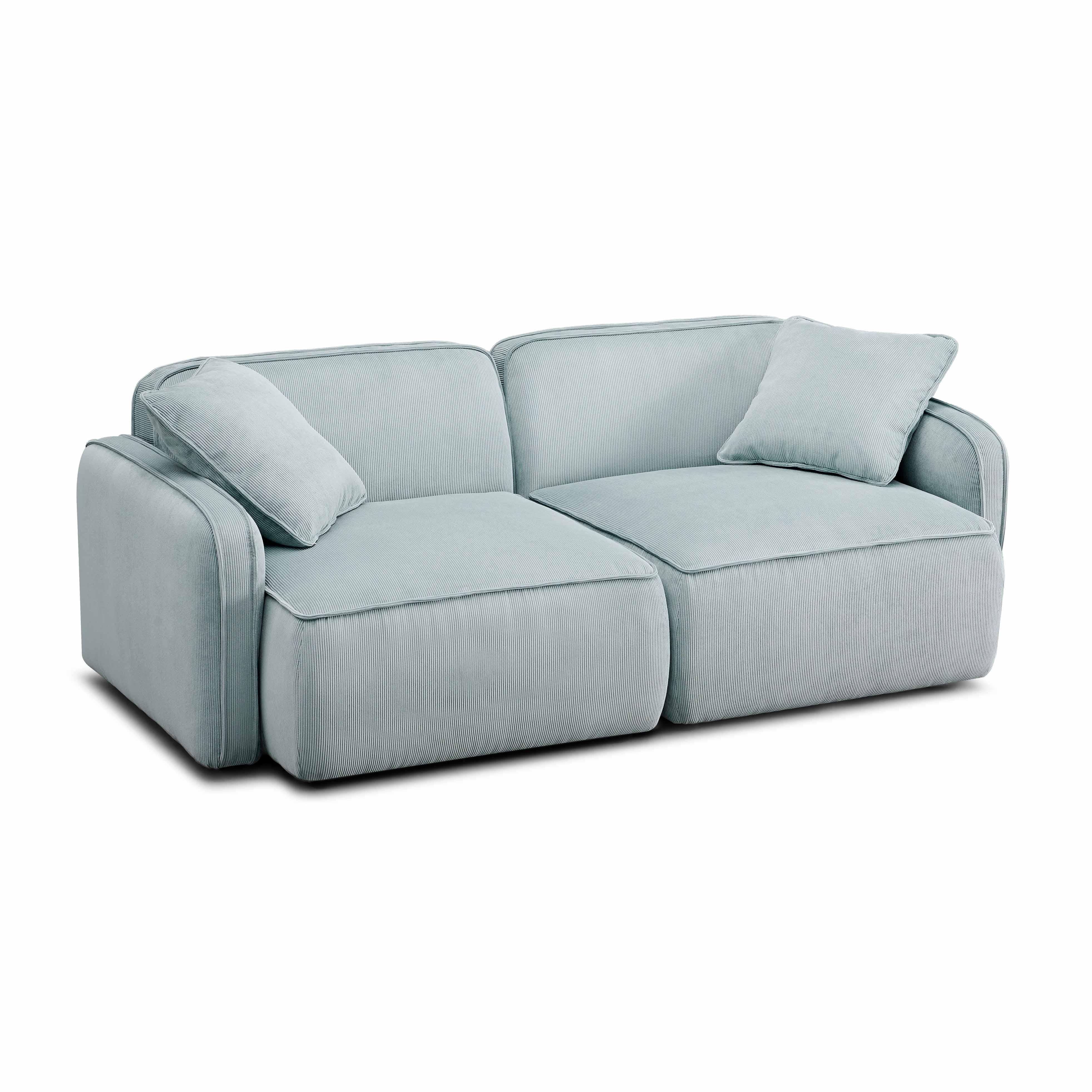 Travie 78" Performance Corduroy Velvet Modular Loveseat | TOV Furniture