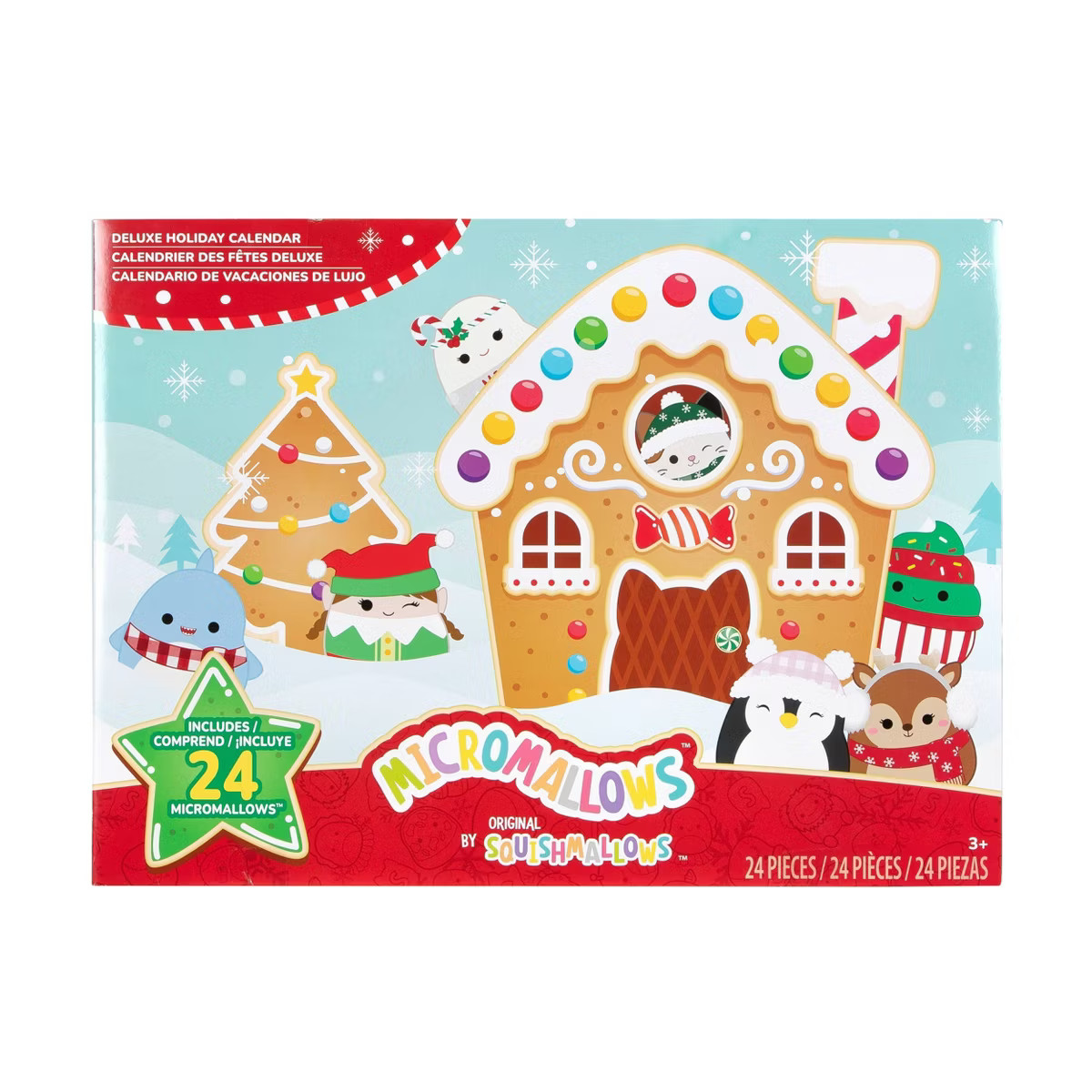 Micromallows 2.5" Squishmallows Holiday Advent Calendar Plush - 24pk | Target