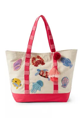 Seascape Canvas Tote Bag | Belk
