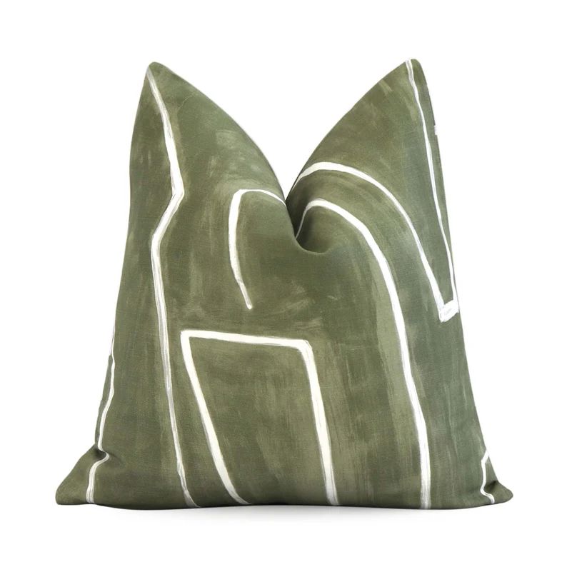 Kelly Wearstler Graffito Fern Zippered Designer Pillow Cover, Modern Home Decor, Green Cushion Sh... | Etsy (US)