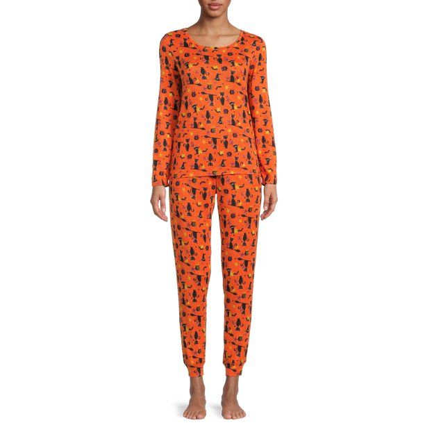 Secret Treasures Women's and Women's Plus Halloween Pajama Set, 2-Piece | Walmart (US)