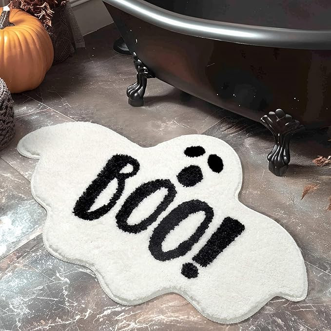 Halloween Bathroom Rugs Spooky Ghost Bath Mat Non-Slip for Gothic Bathroom Decor Goth Funny Rug f... | Amazon (US)