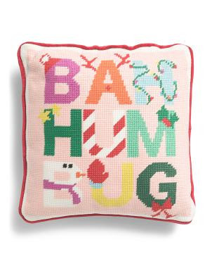 11x11 Bah Humbug Needlepoint Pillow | Home | TJ Maxx | TJ Maxx
