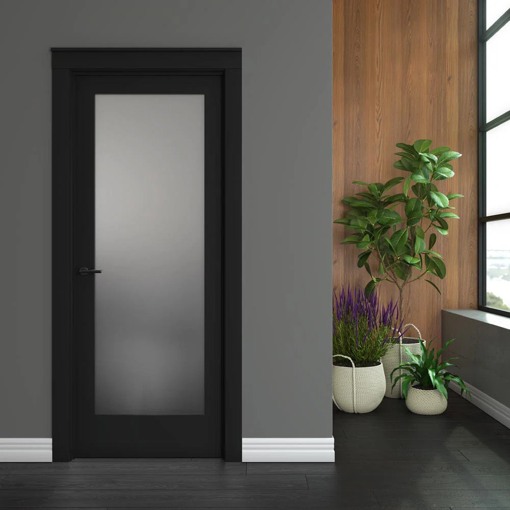 80'' Solid Wood Glass Painted Slab Door | Wayfair North America