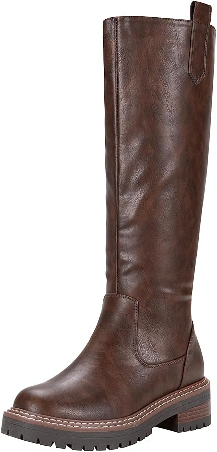 Vepose Women\u2019s 9658 Knee High Boots Low Heel, Platform Tall Boots with Side Zipper for Ladie... | Amazon (US)