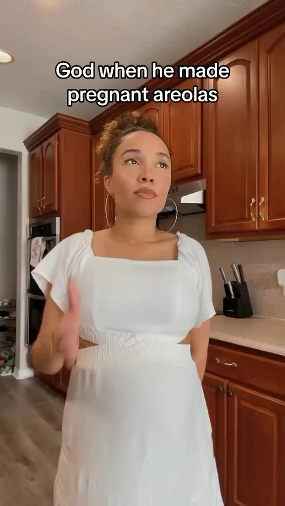 perfect dress for the summer! Lightweight and comfortable for the summer ☀️

if the forehead and belly wasn’t big enough, let’s make the areolas bigger as well😭😭 

lmao thankfully they do return back to size, well mines did anyways🤣 

for my expecting mamas, did yours double in size too or they stayed the same?? 👀

In all honesty, as long as my nose doesn’t spread too much or my feet don’t swell, I’m good🙌🏼 I had both those double whammy’s last time🙃

#pregnancydiary #pregnantproblems #pregnantmama #pregnant #pregnantlife #preggoproblems

#LTKFindsUnder50 #LTKBaby #LTKBump