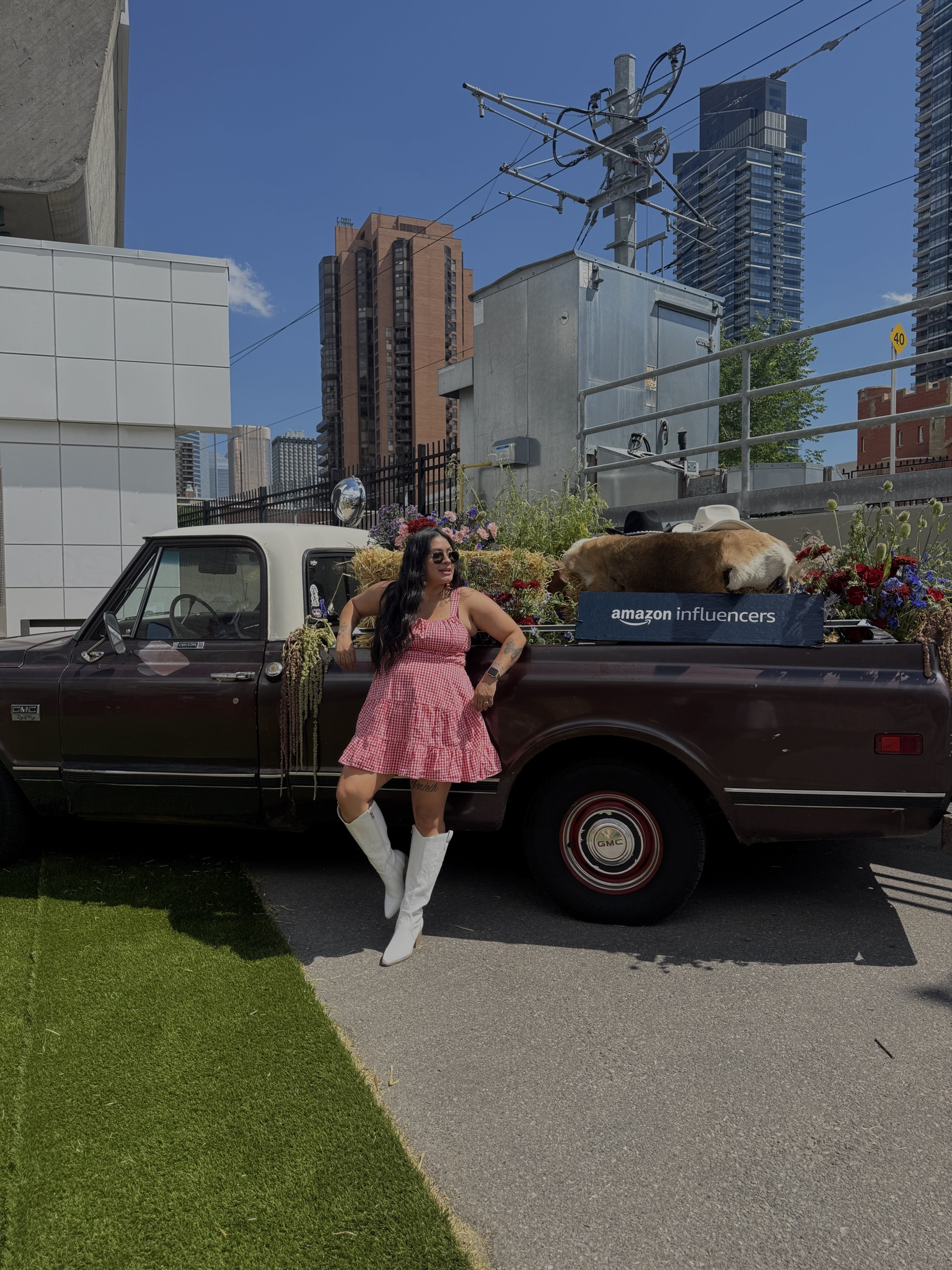 Wearing size L in the dress and 7 wide in the boots 

#LTKmidsize #LTKsummer #LTKcanada