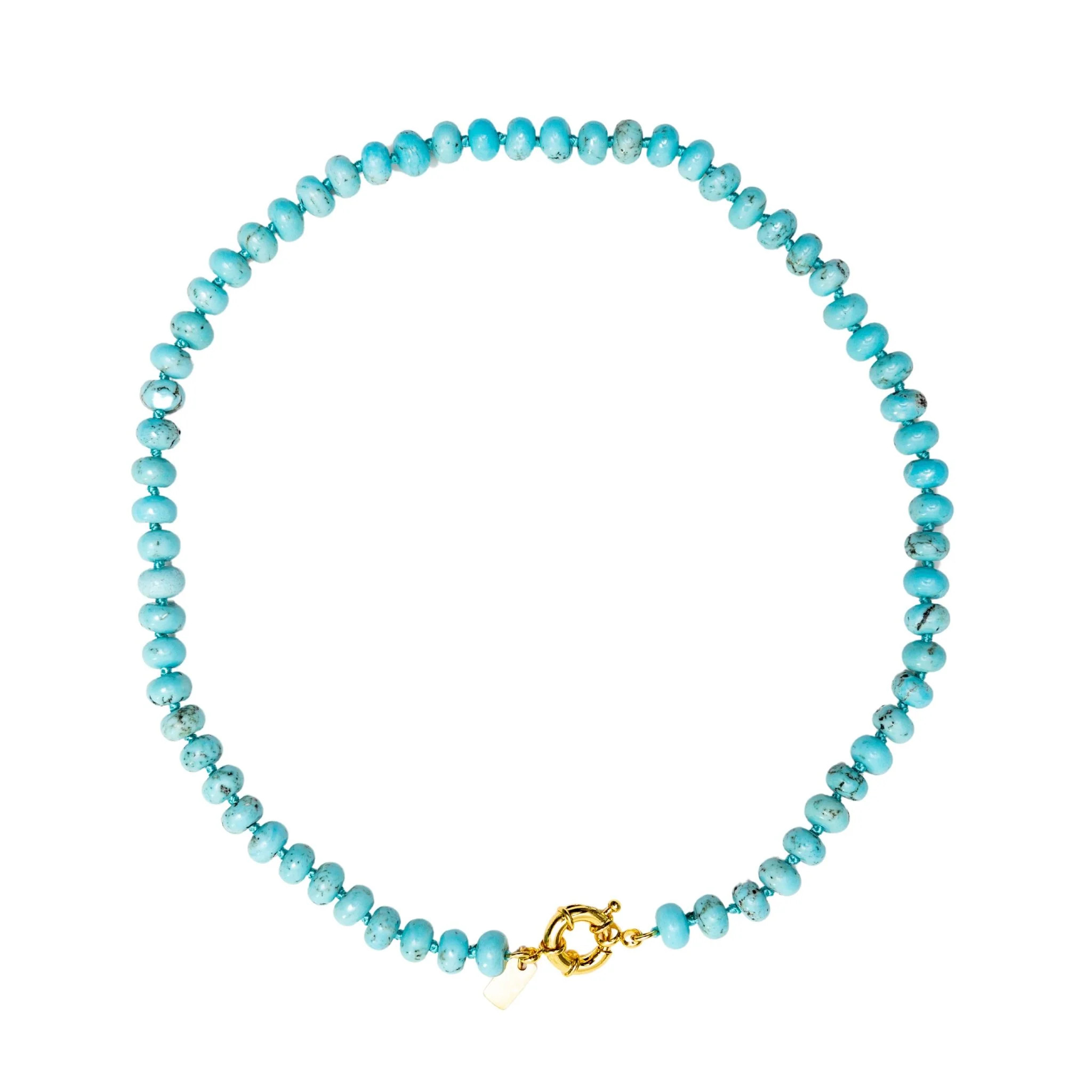 Eternal Turquoise Beaded Knotted Necklace | Christina Greene LLC