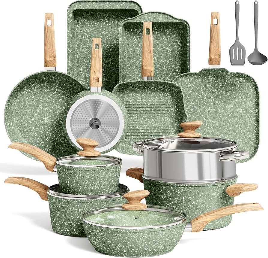 MAISON ARTS 17 Piece Pots and Pans Set Non Stick, Induction Cookware Sets | Amazon (US)