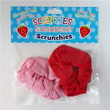 Scenties Girls Scented Stretchy Elastic Hair Scrunchy, Pack of 2 - Strawberry | Amazon (US)