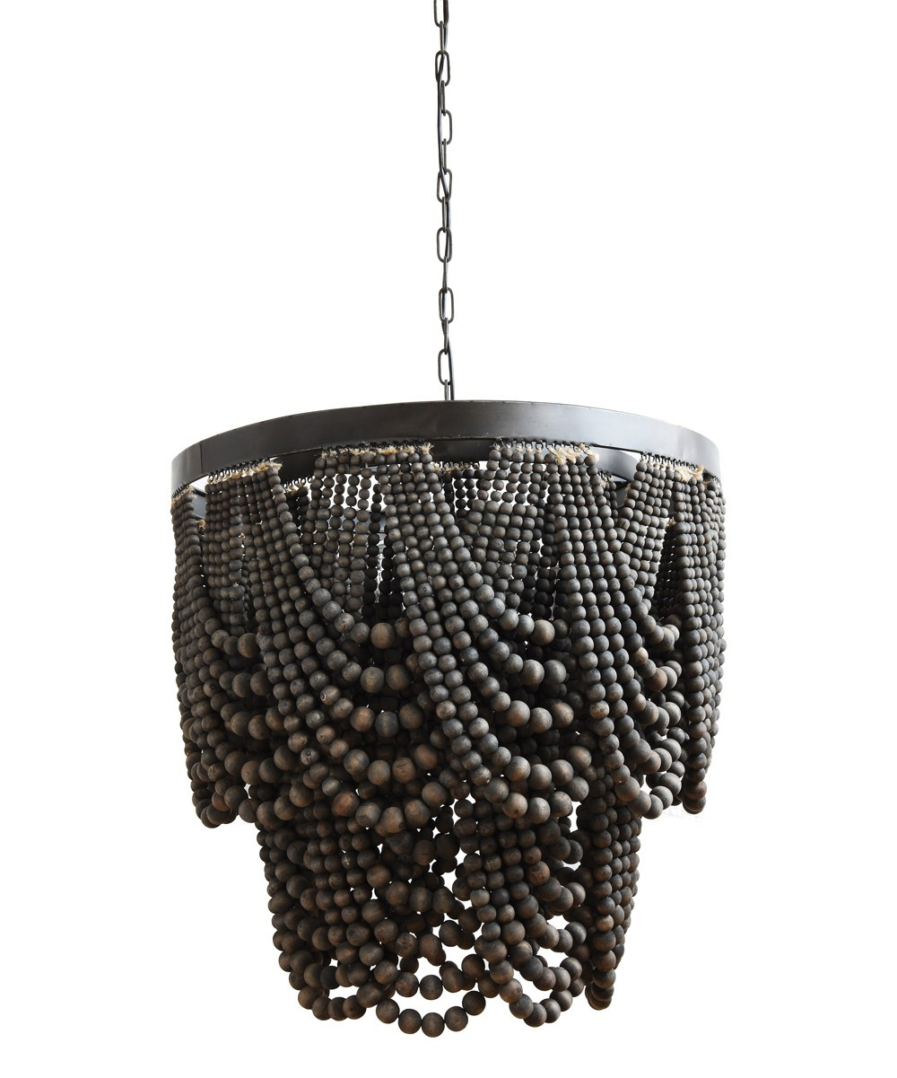Creative Co-Op Indoor Chandeliers - Wood Beaded Chandelier | Zulily