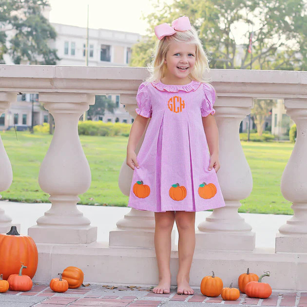 Sweet Pumpkin Pink Gingham Chloe Dress | Classic Whimsy