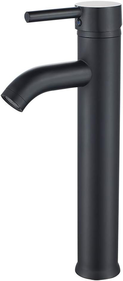 Black Bathroom Sink Faucet Single Handle Tall Vessel Sink Faucet Vanity Bathroom Faucet Basin Mix... | Amazon (US)