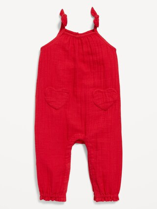 Sleeveless Heart-Pocket Jumpsuit for Baby | Old Navy (US)