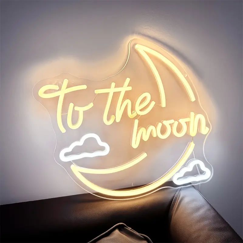 1pc TO THE MOON Neon Sign Light, For Wall Decoration, Neon Lights Sign Oh Baby Word LED Neon Sign... | Temu Affiliate Program