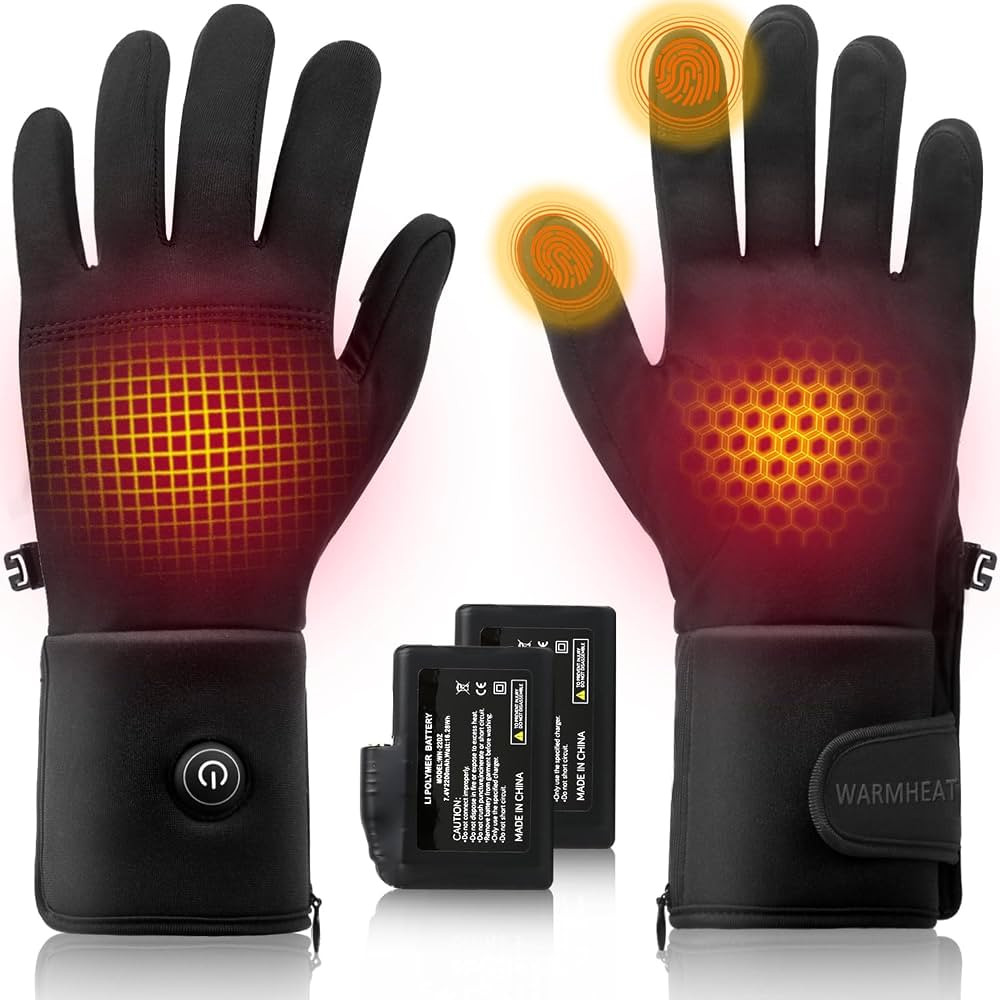 Heated Glove Liners for Men Women, Rechargeable Battery Electric Thin Heated Gloves for Indoor Ru... | Amazon (US)