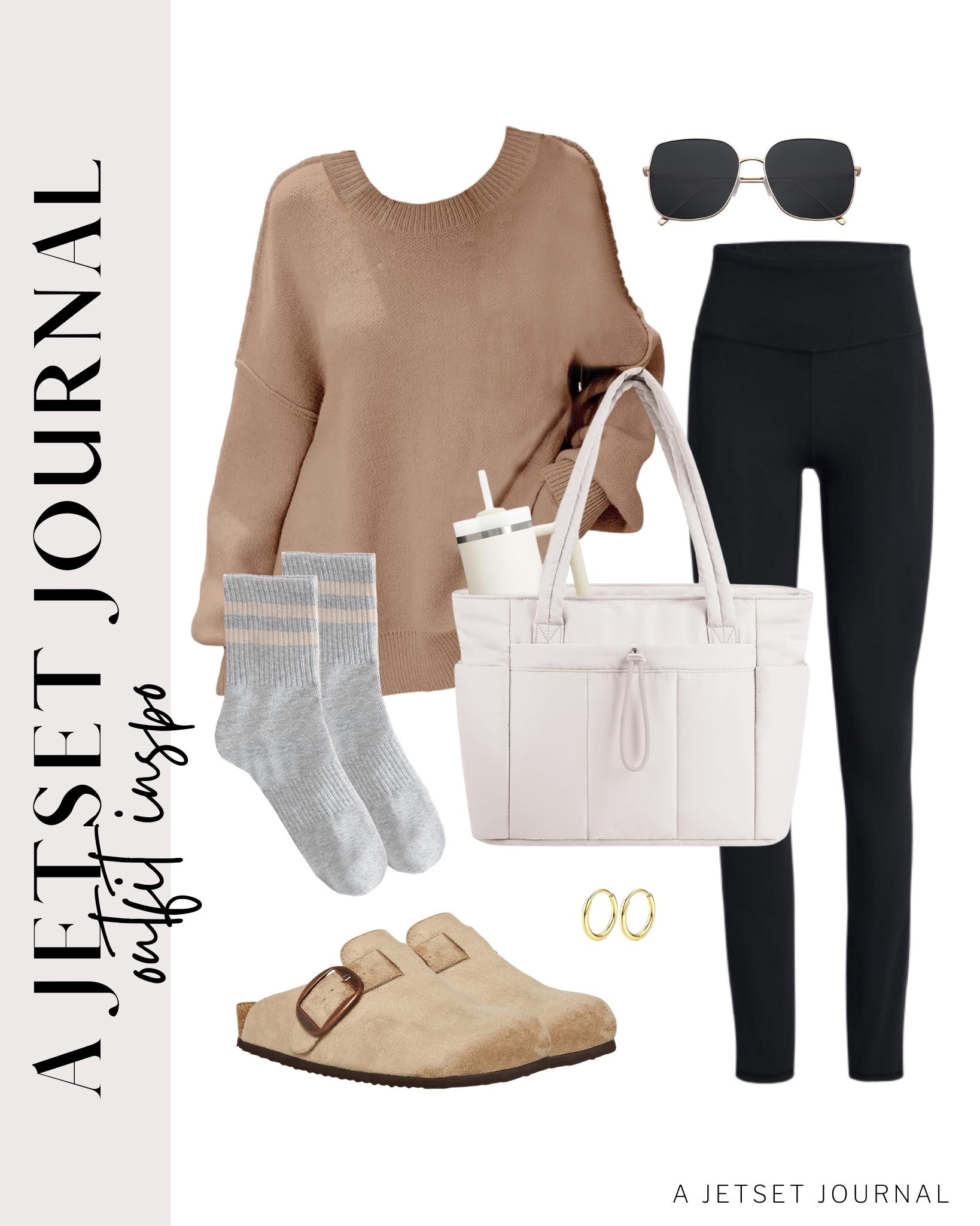 Stay comfy while running errands with these soft leggings and cozy oversized sweaters!
suede clogs, striped crew socks, square sunglasses, viral style, casual outfit idea, running errands, winter outfit, comfy shoes, trendy look, capsule wardrobe, amazon finds, affordable style, winter outfit idea

#LTKU #LTKFindsUnder50 #LTKSeasonal
