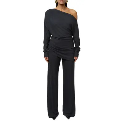 JLUXLABEL Winter Soirée Pant Set in Charcoal at Nordstrom, Size Large | Nordstrom