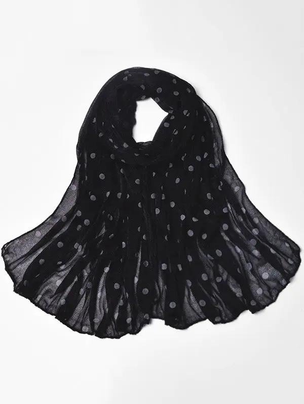 Polka Dot Printing Lightweight Spring Fall Scarf | Rosegal US