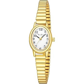 Diaofendi 3 Sizes (S/M/L) Small Gold Watches for Women - Fit 5"-8" Expansion Band, Valentine's Da... | Amazon (US)