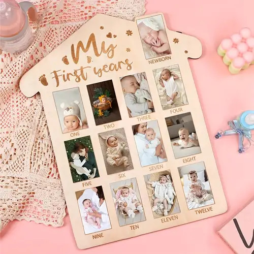 12 Months Milestone Photo Frame Neutral Gift Idea 1st - Temu | Temu Affiliate Program