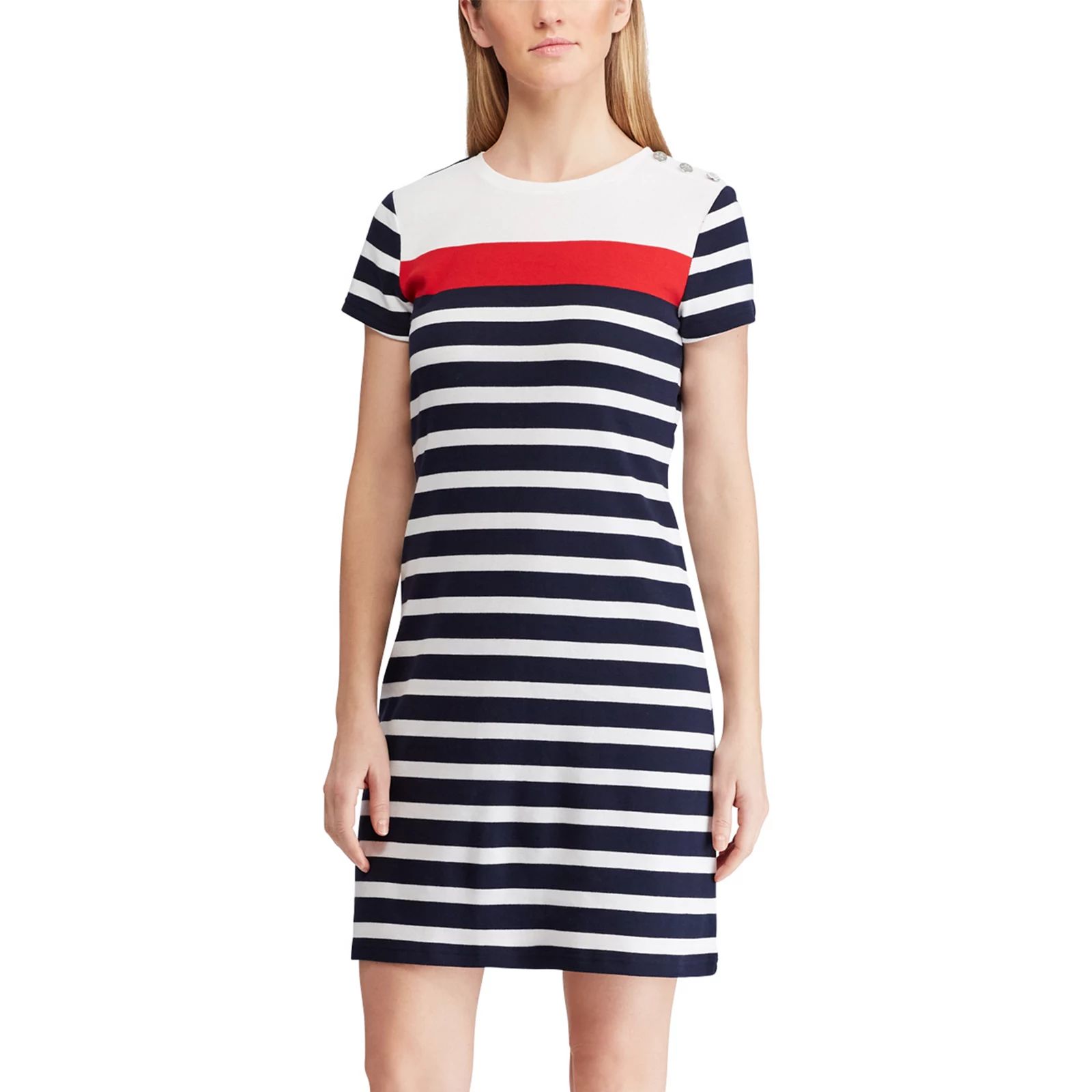 Women's Chaps Striped Sheath Dress, Size: XS, Blue | Kohl's