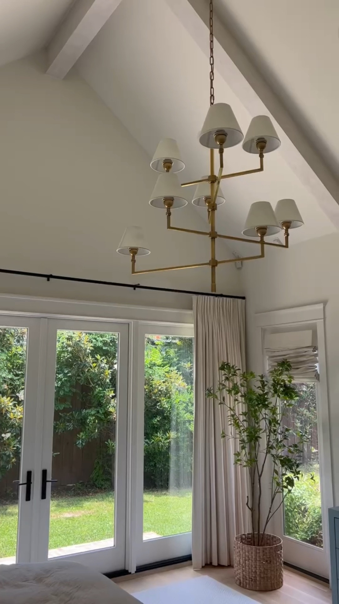 Bedroom chandelier 

3 tiered brass chandelier 

#LTKStyleTip #LTKHome #LTKVideo