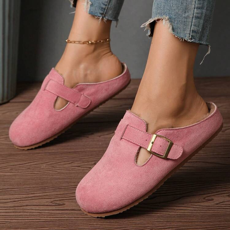 Women's Retro Closed-Toe Half-Slippers, New Style For All Seasons, Fashionable Design, Slip-On Shoes, Mules, Versatile | SHEIN
