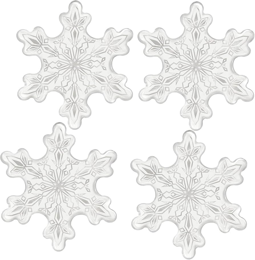 Snowflake Balloons Pack of 4 36Inch Transparent Snowflake Mylar Balloon Snowflake Foil Balloons f... | Amazon (US)
