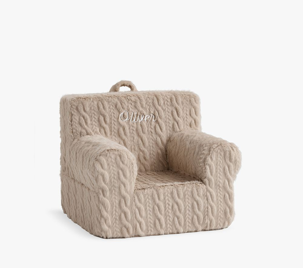 My First Anywhere Chair®, Cozy Cable Knit Collection | Pottery Barn Kids