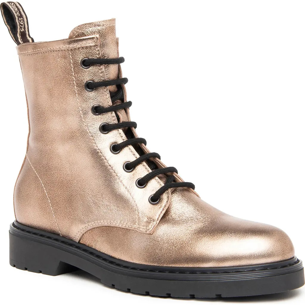 NeroGiardini Clean Combat Boot in Gold at Nordstrom, Size 10Us | Nordstrom