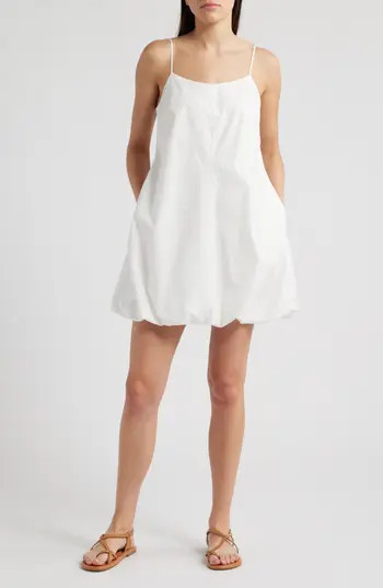 Rails Blanca Bubble Hem Cotton Blend Minidress in White at Nordstrom Rack, Size Small | Nordstrom Rack
