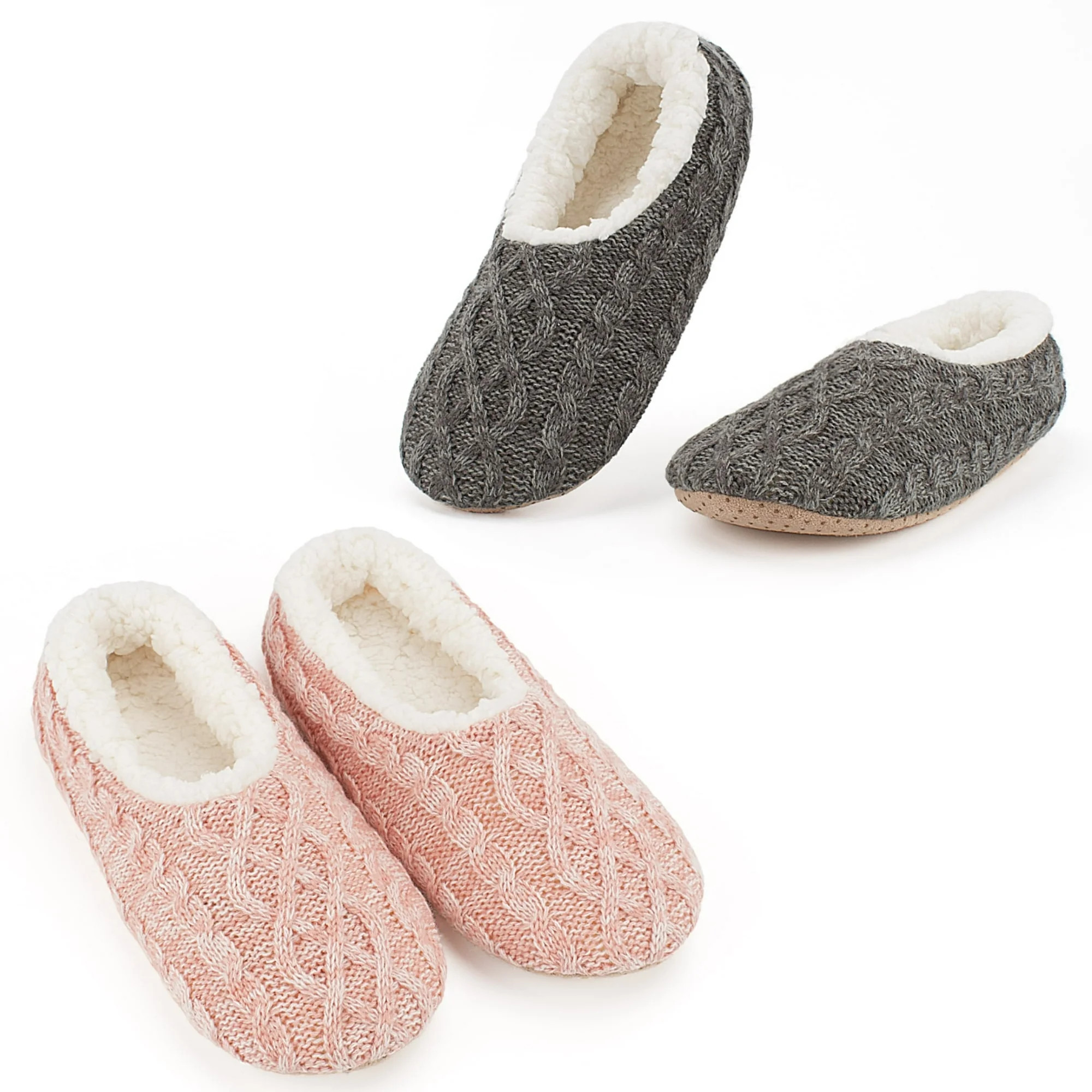 cosyone1997 2-Pair Women's Soft House Slippers, Fuzzy Cozy Warm Indoor Sock Shoes, Unique Birthda... | Walmart (US)