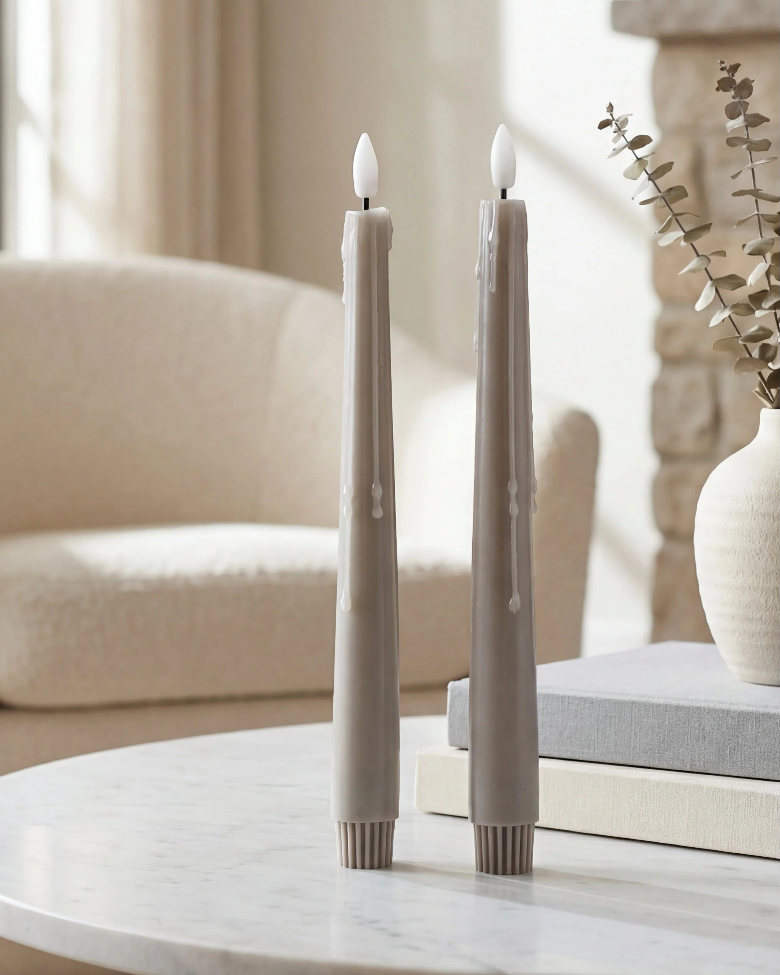 Drip Taper Candle Set | Taupe | MJHome