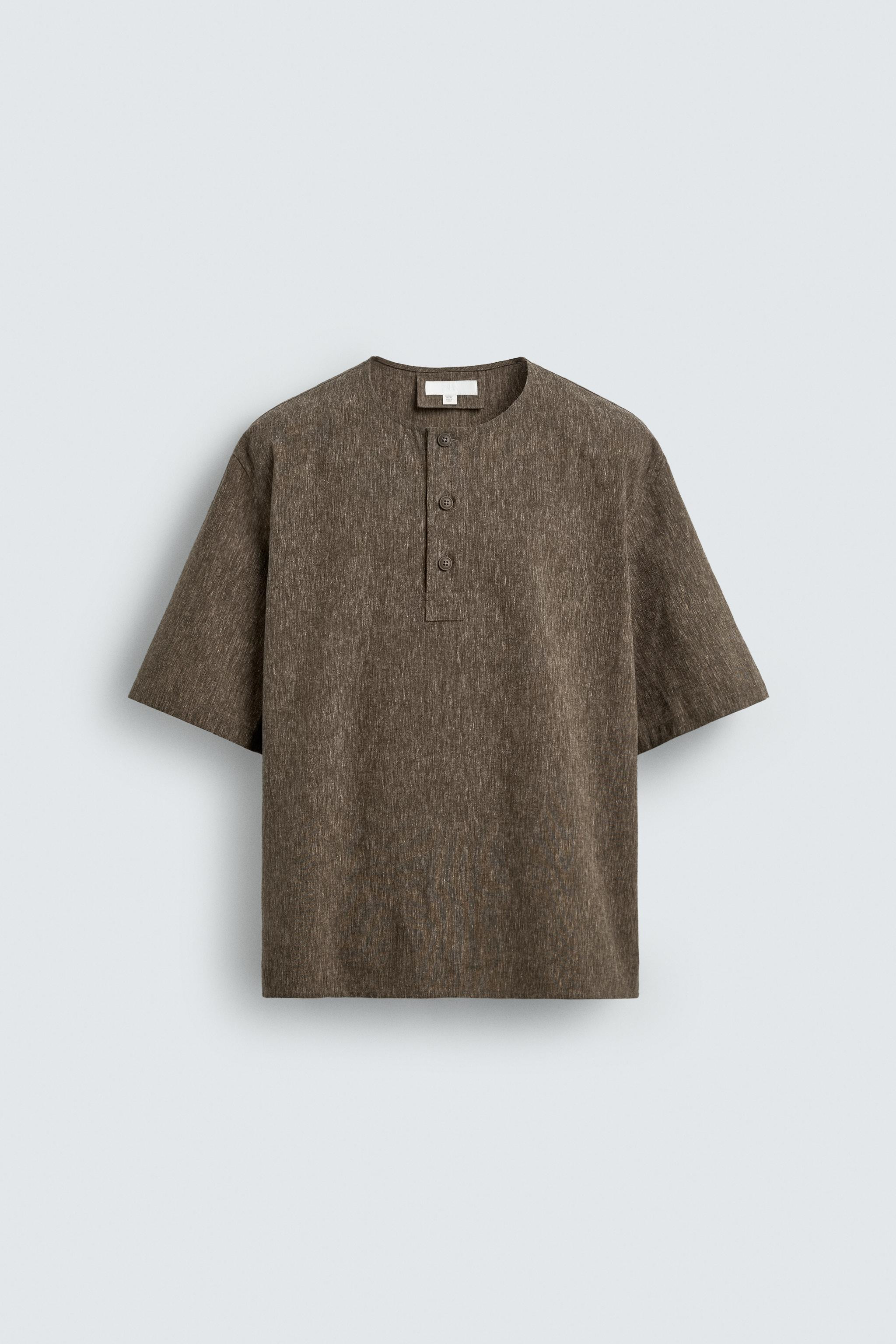 CHEMISE POLO AVEC LIN | Zara FR