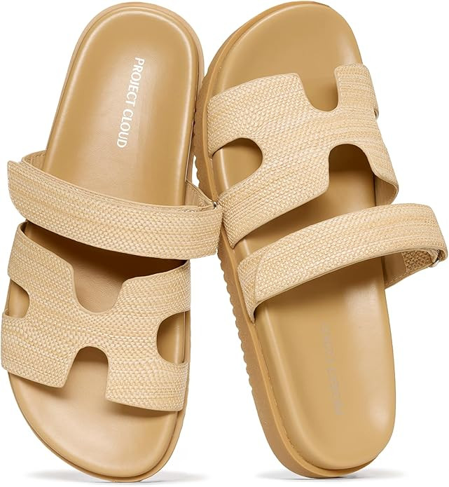 Amazon.com | Project Cloud 100% Genuine Leather Sandals for Women Footwear - Stylish Womens Sanda... | Amazon (US)