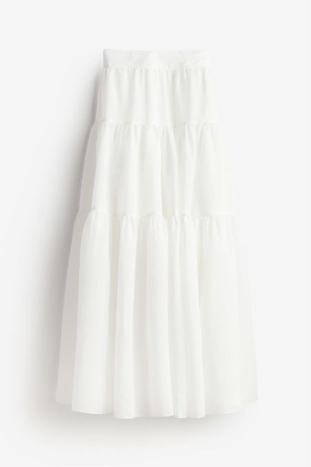Tiered white maxi skirt 

#LTKfindsunder100 #LTKSeasonal #LTKstyletip