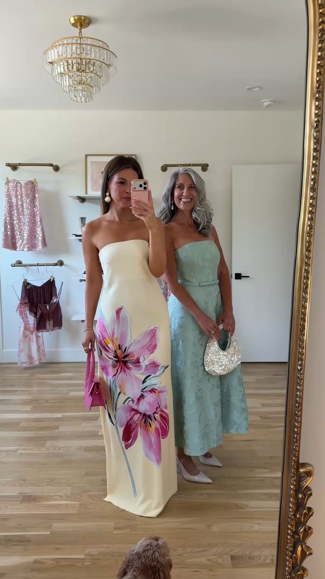 Mom and me ivory strapless with a large watercolor floral print, sage green textured strapless a-line with a fitted waist wedding guest and formal event dresses  💍🤍

Wearing my usual smalls/2 in most

Mom wears a medium/6

Wedding guest, mom & me outfits, mom & me dresses, matching outfits, mother daughter outfits, family photo outfits, wedding guest dresses, mother of the bride, mother of the groom, wedding guest outfit ideas

#LTKSeasonal #LTKWedding #LTKU