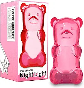 Gummygoods Squeezable Gummy Bear Night Light - Rechargeable, Portable, Squishy Lamp, 60-Min Sleep... | Amazon (US)