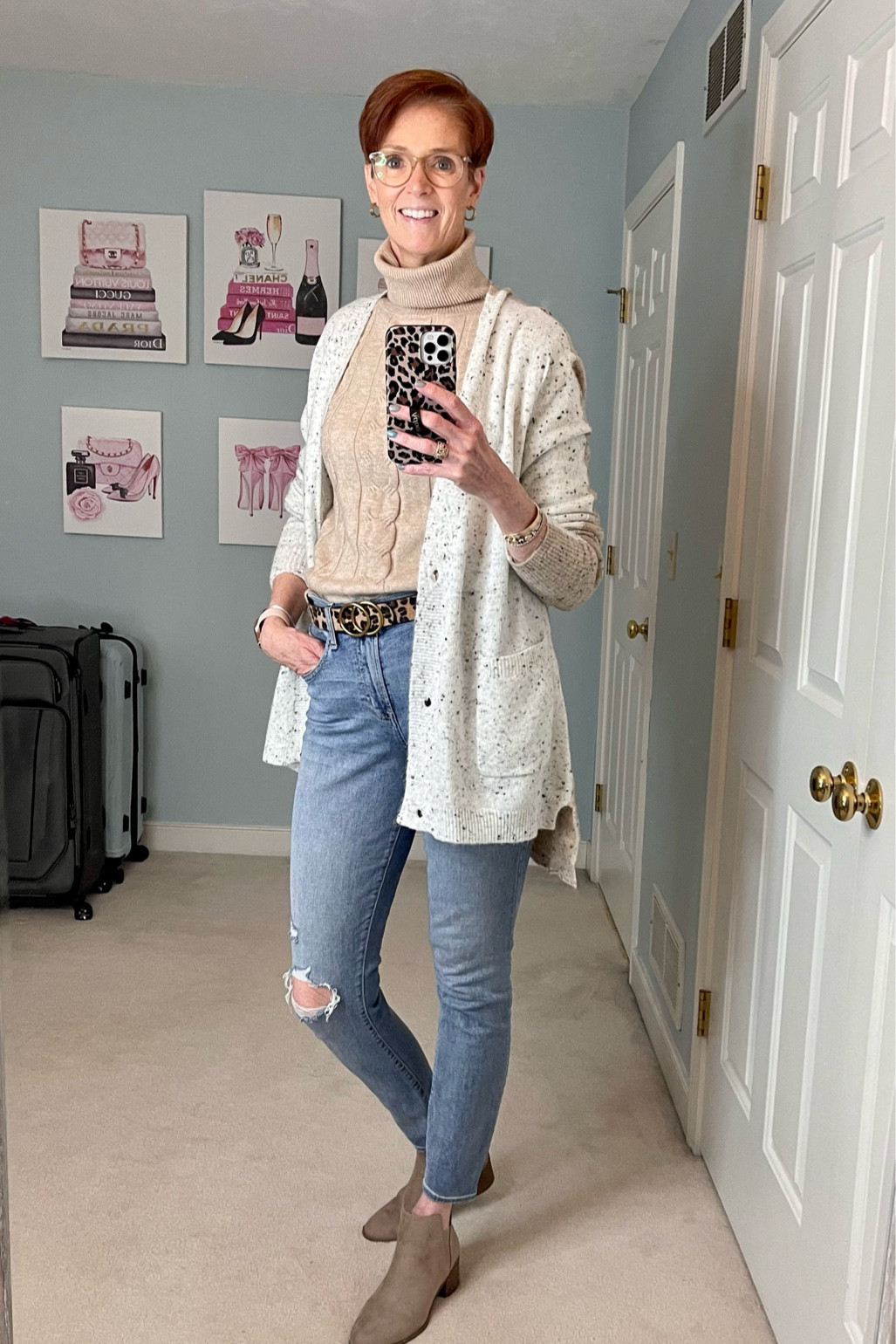Casual and comfortable with beige jeans and booties.

Oversized cardigan, beige sweater, jeans, beige booties, classic outfit, fall outfit, tall friendly outfit, over fifty outfit

#LTKstyletip