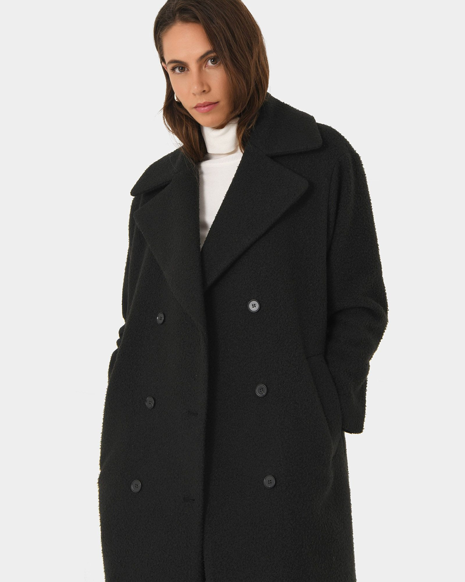 Zahra Boucle Yarn Coat | FORCAST