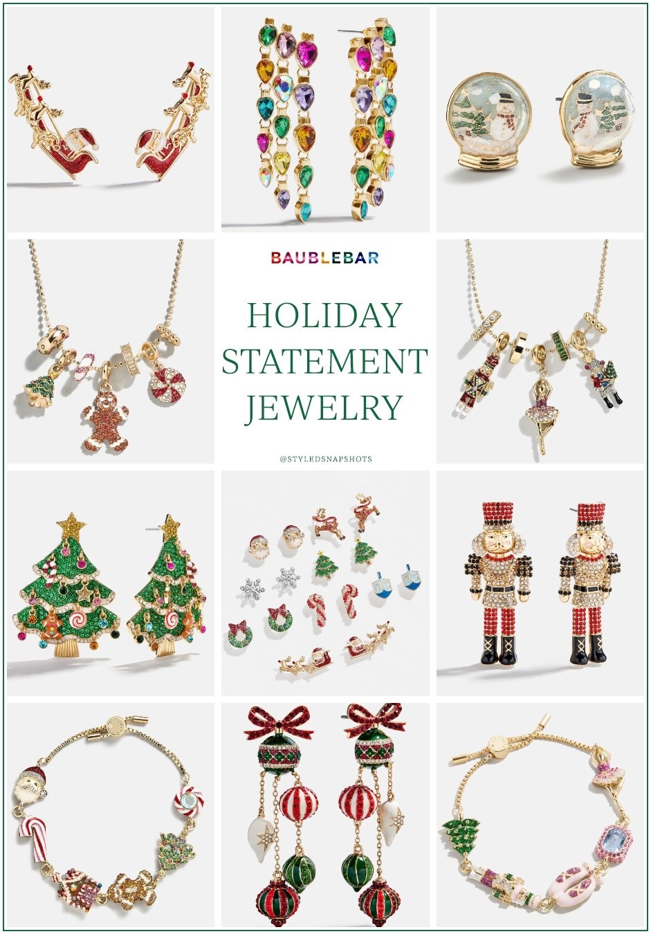 Holiday statement jewelry 🎄my mom always wore fun holiday jewelry and now my kids love when I do 

#LTKHoliday #LTKFindsUnder50
