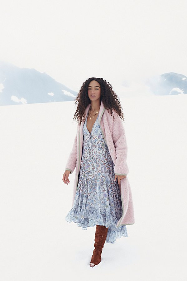 Cassis Printed Chiffon Dress by Free People, Tea Combo, L | Free People (Global - UK&FR Excluded)