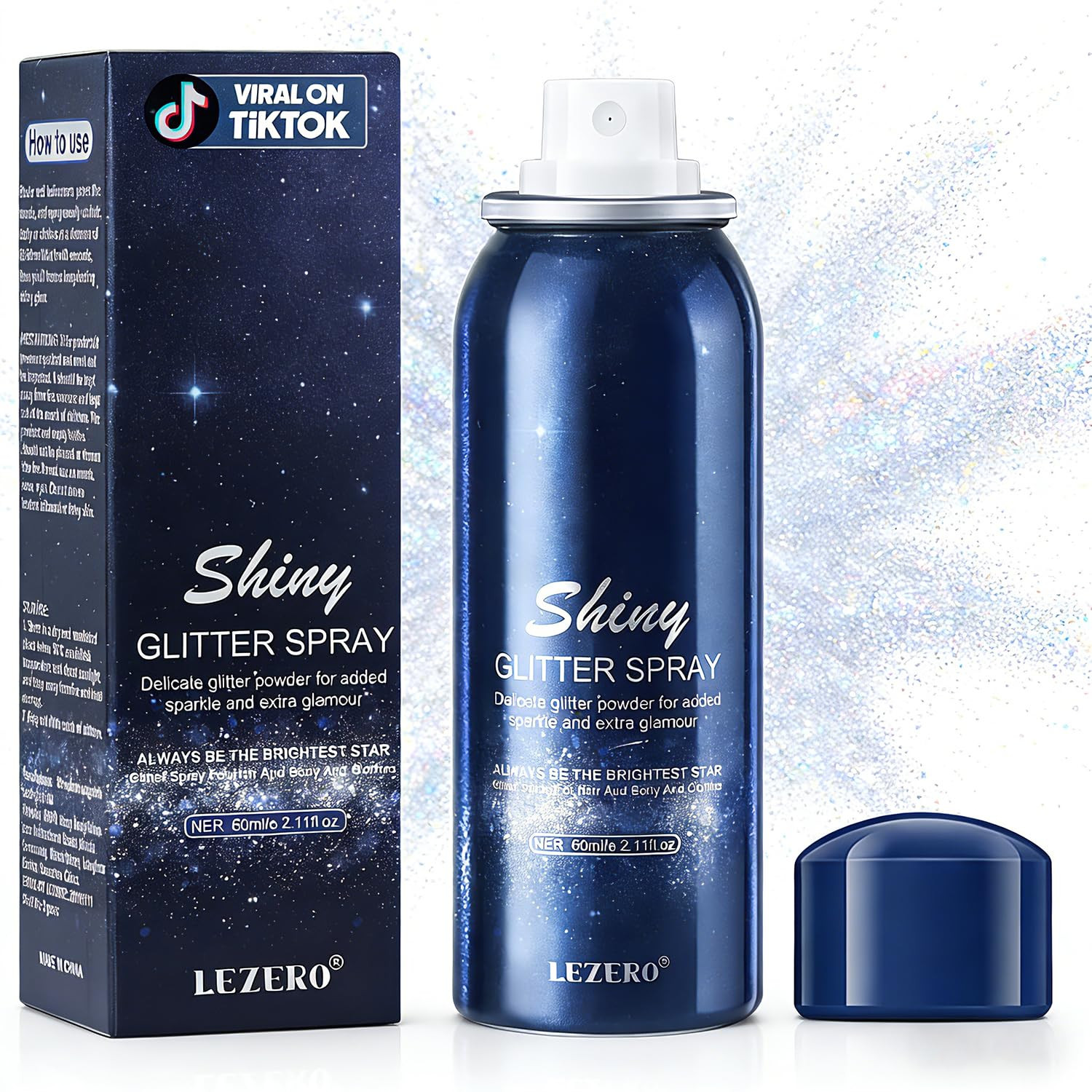 Face and Body Glitter Spray for Women, Temporary Glitter Hairspray Shimmer Makeup for Mardi Gras ... | Amazon (US)